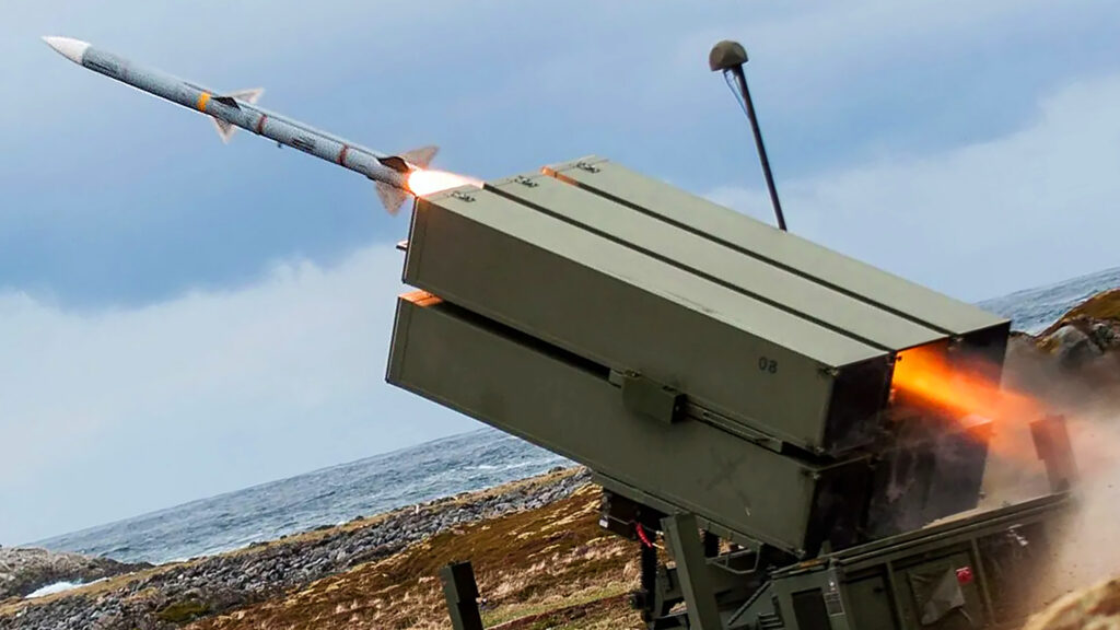 AIM-120 being launched from NASAMS