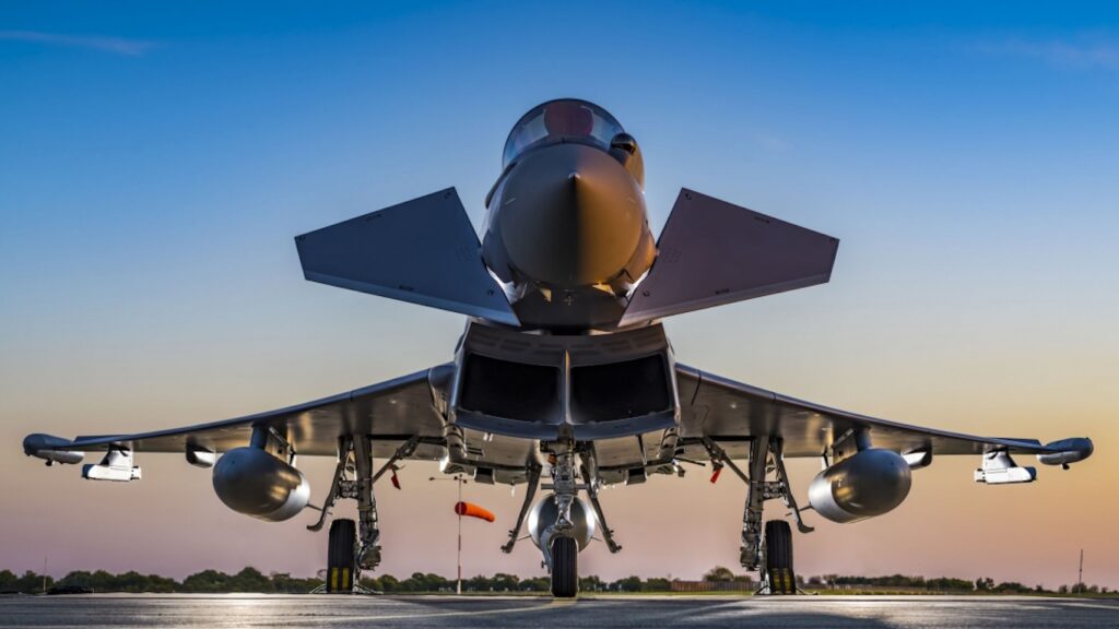Official roll out for first Oman Eurofighter Typhoon combat jet.